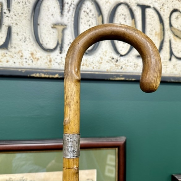 Antique Silver Mounted Walking Stick 1